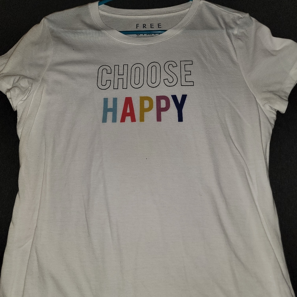 Free State Choose Happy T-Shirt - XL - White